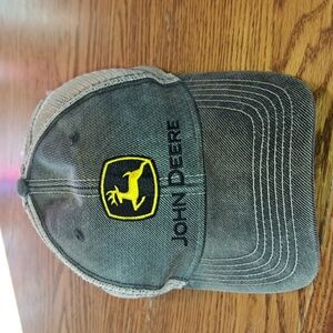 John Deere Gray and Tan Mesh Cap